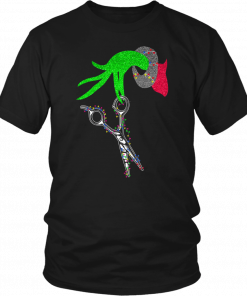 Grinch Hand Holding Scissor Shirt