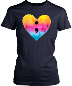 Semicolon Heart Mental Health Awareness Nice Gift Tee Shirt