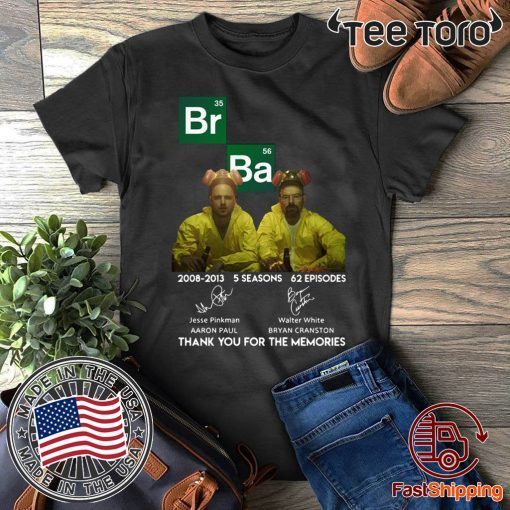 Official Breaking Bad Thank You For The Memories t-shirts