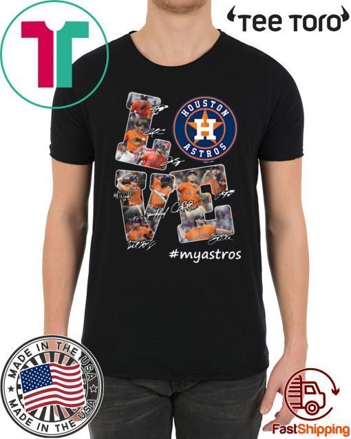 Offcial Houston Astros Love #myastros Signatures T-Shirt