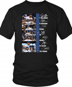 La Dodgers Baseball Members Signatures Offcial T-Shirt