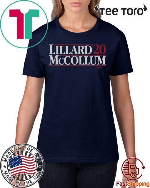 Lillard-McCollum 2020 Tee Shirt - NBPA Officially Licensed