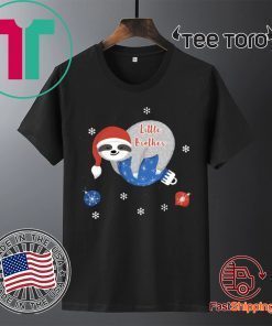 Little Brother Santa Sloth Lazy Family Christmas T-Shirt