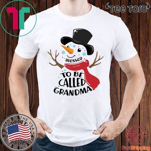 SNOWMAN BLESSED TO BE CALLED GRANDMA CHRISTMAS FUNNY T-SHIRT
