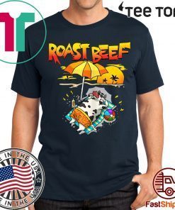 Roast Beef Cow On Beach Vacation Sun Tan T-Shirt