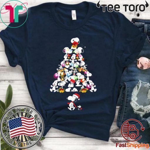 Snoopy Christmas Tree Tee Shirt