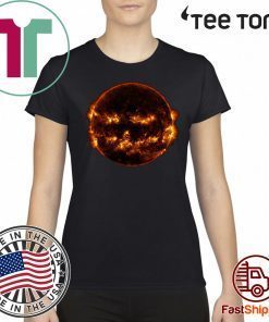 Sun smiles like a Halloween pumpkin in NASA Shirt -Offcial Tee