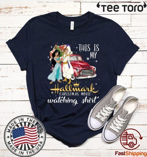 This is my Hallmark Christmas Movie Watching Shirt Aladdin Jasmine 2020 Tee