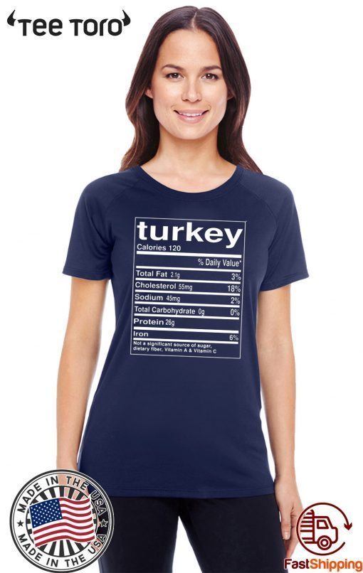Turkey Nutrition Facts Thanksgiving Matching t-shirts