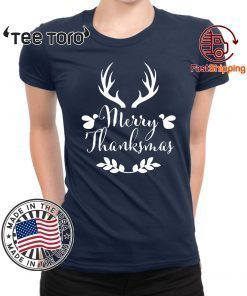 Merry Thanksmas Festive Thanksgiving Christmas Classic T-Shirt