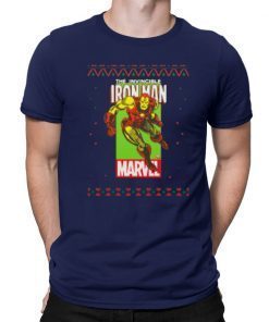 MCU Marvel The Invincible Iron Man Ugly Christmas Classic T-Shirt