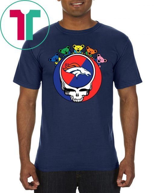 Grateful Dead Mixed With Denver Broncos T-shirt