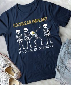 Kids Hearing Loss Dabbing Skeleton Wearing Cochlear Implant Shirt
