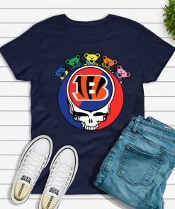 Grateful Dead Mixed With Cincinnati Bengals T-Shirt