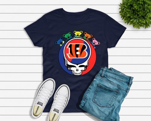 Grateful Dead Mixed With Cincinnati Bengals T-Shirt