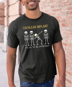 Kids Hearing Loss Dabbing Skeleton Wearing Cochlear Implant Shirt