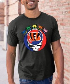 Grateful Dead Mixed With Cincinnati Bengals T-Shirt