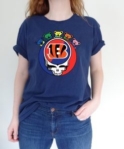 Grateful Dead Mixed With Cincinnati Bengals T-Shirt