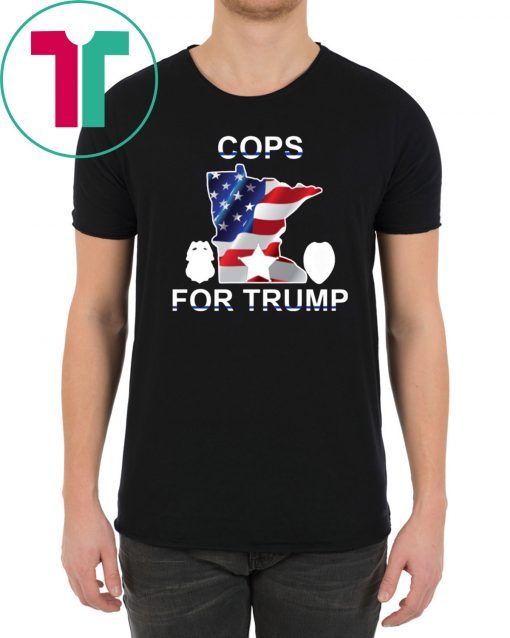Buy Cops For Trump Minneapolis Police Union USA Flag T-Shirt
