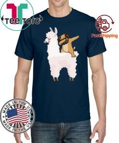 Pug Dabbing Rides Llama Ugly Christmas Shirt