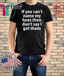 If you can name my hoes then don't say i got them Classic T-Shirt