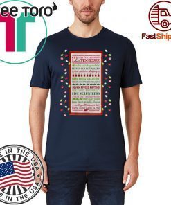 Offcial Tennessee 12 Days of Christmas Wooden Wall T-Shirt