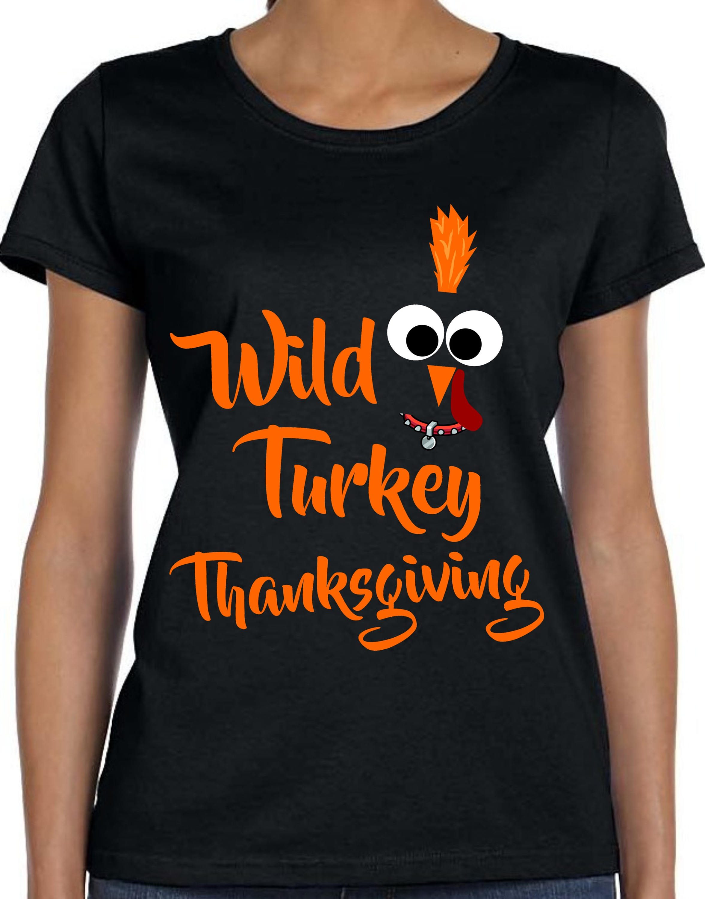 Wild Turkey Thanksgiving T Shirt ShirtElephant Office