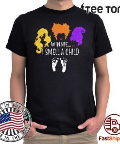 Winnie I Smell A Child Hocus Pocus Funny Pregnancy Tee Shirt