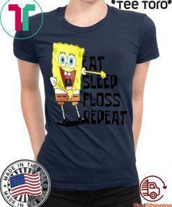 Eat Sleep Floss Repeat Tee Shirt Spongebob Squarepants