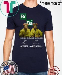 Official Breaking Bad Thank You For The Memories t-shirts