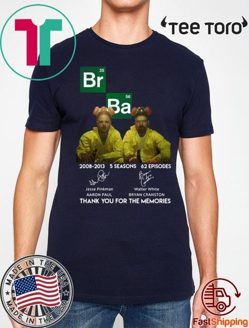 Official Breaking Bad Thank You For The Memories t-shirts