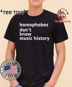 Homophobes Don’t Music History Offcial T-Shirt