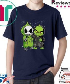 Baby Jack Skellington And Grinch Snow Christmas Shirt