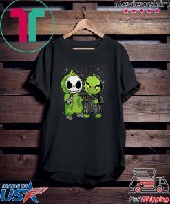 Baby Jack Skellington And Grinch Snow Christmas Shirt