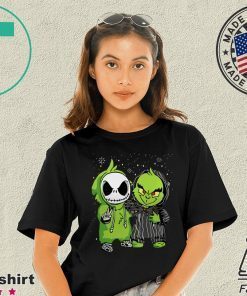 Baby Jack Skellington And Grinch Snow Christmas Shirt