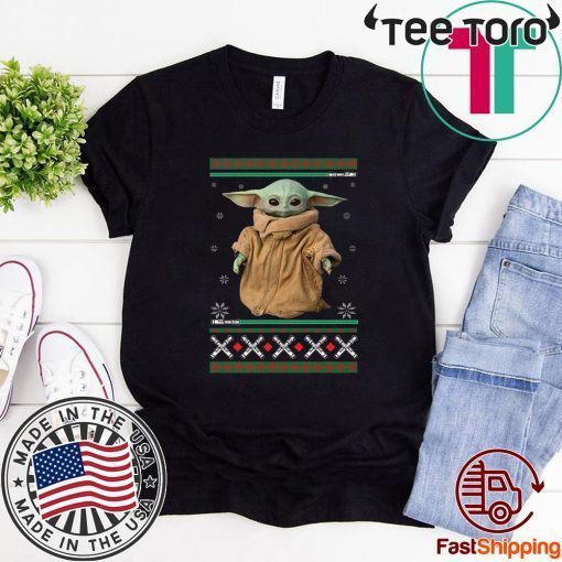 Baby Yoda Star War ManDalorian Xmas Tee Shirt