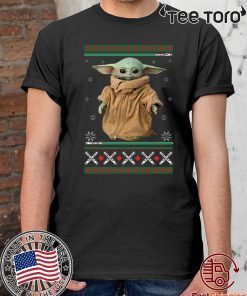 Baby Yoda Star War ManDalorian Xmas Tee Shirt