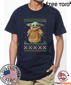 Baby Yoda Star War ManDalorian Xmas Tee Shirt