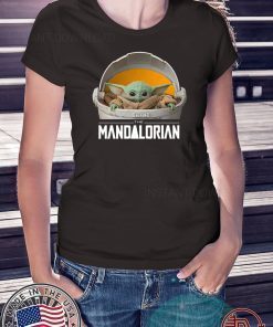 Womens Baby Yoda The Mandalorian The Child Floating Tee Shirt