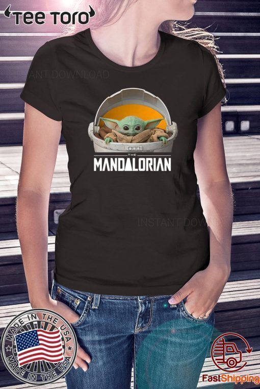 Womens Baby Yoda The Mandalorian The Child Floating Tee Shirt