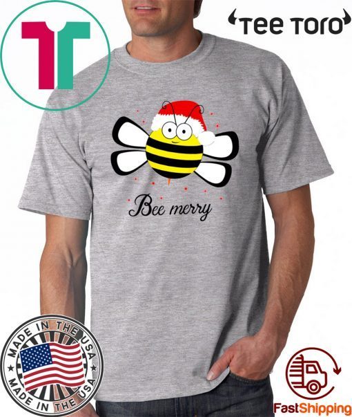 Bee Merry Christmas Funny T-Shirt