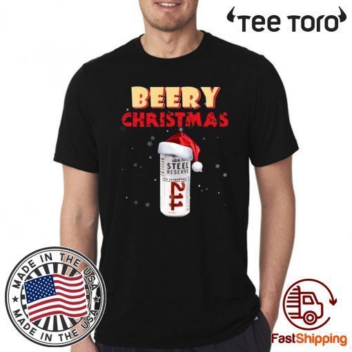 Beery Christmas Steel Reserve Beer Funny Christmas T-Shirt