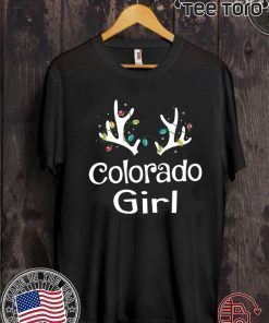 Christmas Reindeer Colorado Girl Lovely Xmas Unisex T-Shirt