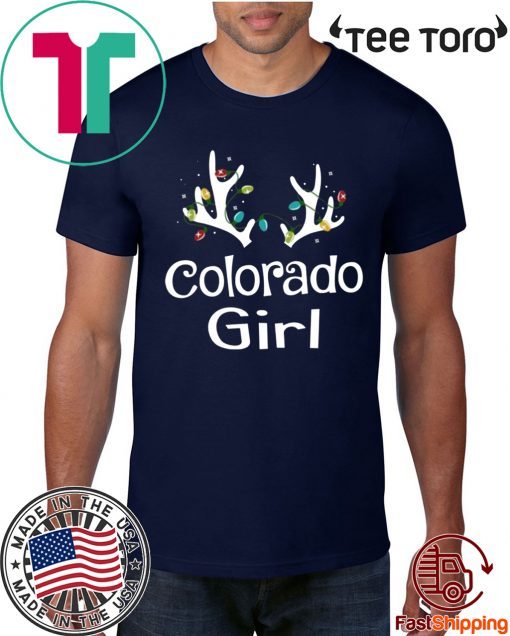 Christmas Reindeer Colorado Girl Lovely Xmas Unisex T-Shirt