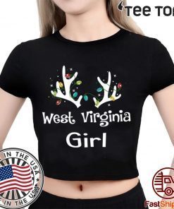 Christmas Reindeer West Virginia Girl Lovely 2020 Shirt