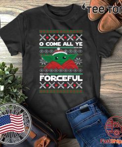 Come All Forceful Baby Yoda ManDalorian Christmas Shirts