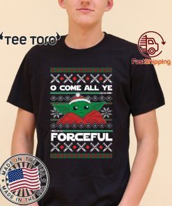 Come All Forceful Baby Yoda ManDalorian Christmas Shirts