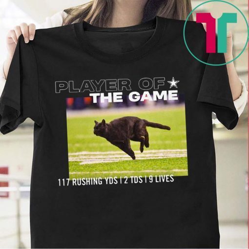 Dallas Cowboys Black Cat Play Of The Game 117 Rushing 2 Tds 9 Lives Shirt