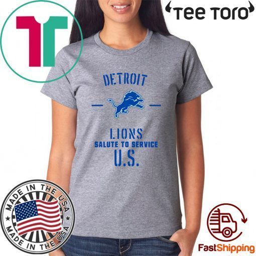 Offcial Detroit lions Salute To Service U.S T-Shirt