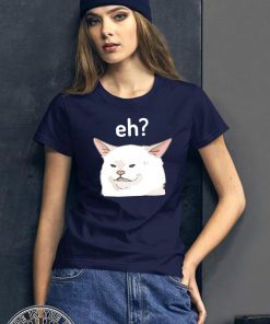 Eh? Confused Smudge Cat From Dank Meme Angry Woman Yelling At Cat Dinner Table Funny Meme Ugly Christmas 2020 T-Shirt